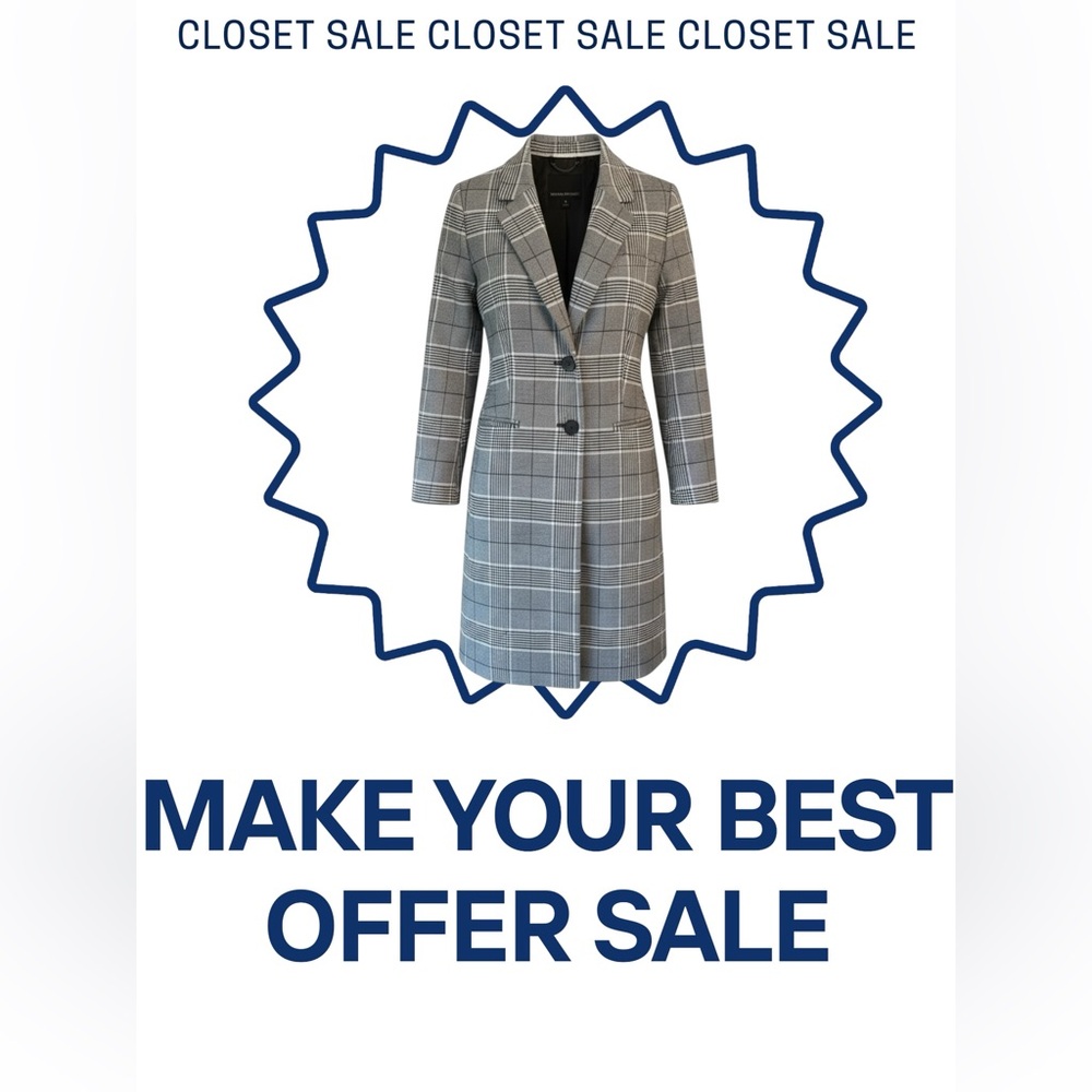 Plaid top coat | size medium | Banana Republic